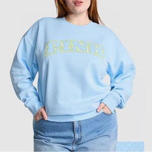 PINK Ivy Fleece Oversized Crew Sweatshirt